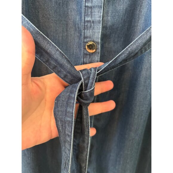Tommy Hilfiger Womens Blue Button-Down Denim Dress Size 10 - Picture 11 of 11
